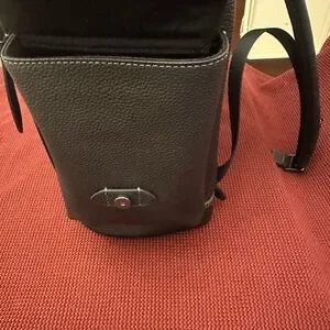 Coach | Bags | Coach Black Leather Backpack With Flapover  display picture 2